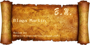 Blaga Martin névjegykártya